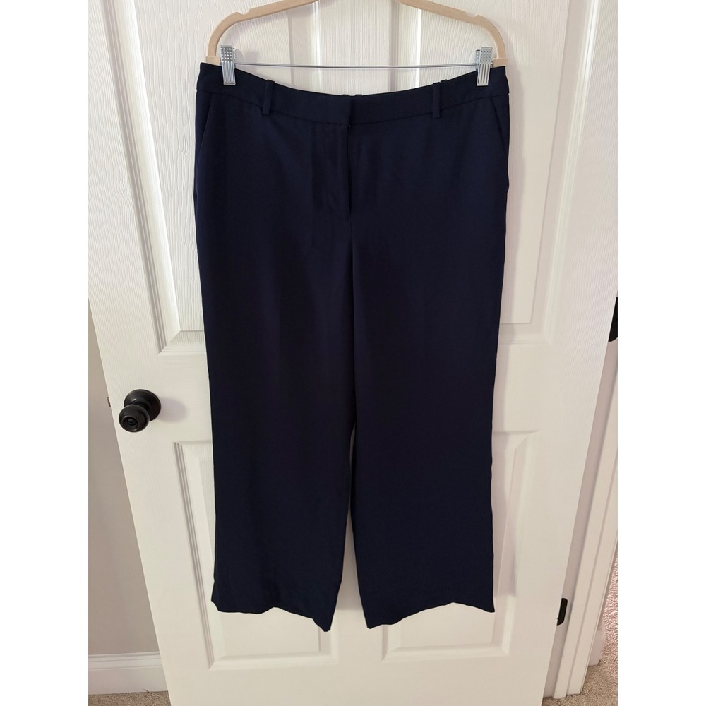 Boden Womens Navy Blue Richmond Wide Leg Trousers Pants Size US 12 UK 16